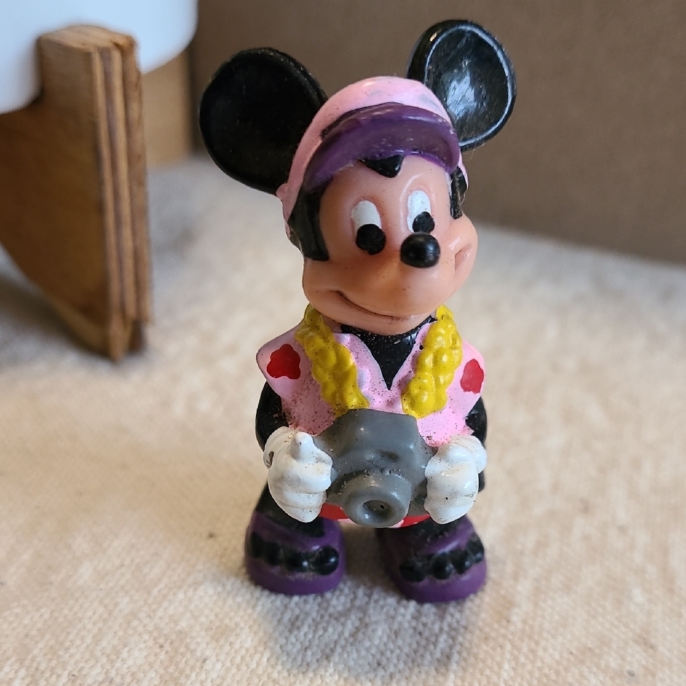 Disney Mickey Mouse Action Figure Black and Purple Pre-owned Collectible 2.0"